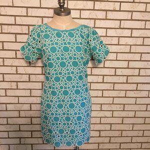 Frock | Teal/Cream Circle Dress Sz 10